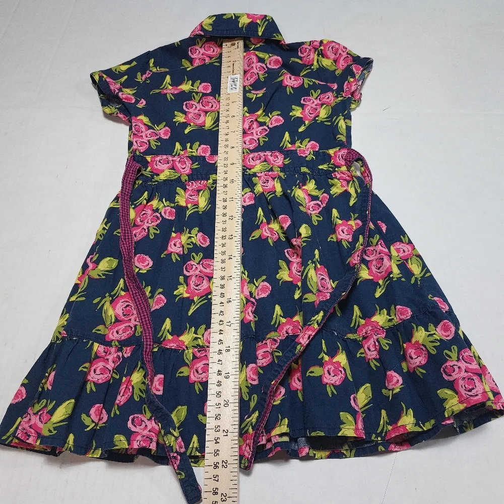 Cherokee Pink and Blue Floral Ruffle Dress Size XS - Picture 9 of 11